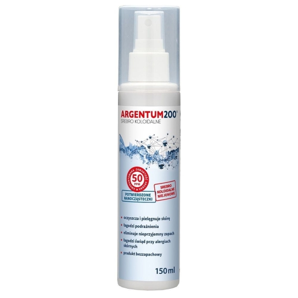 Srebro Koloidalne (50 ppm) Aerozol, Aura Herbals, Argentum200, 150ml