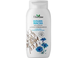 Szampon Nawilżający z olejem z owsa i ekstraktem z chabra, EkoLine, 400 ml