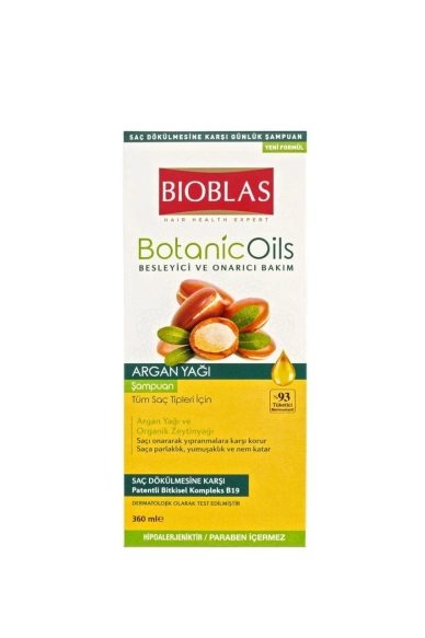 BIOBLAS Botanic Oils Szampon do włosów arganowy 360 ml