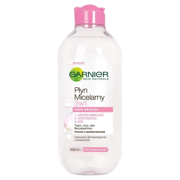Garnier Essentials  Płyn micelarny do cery wrażliwej 3w1  400ml