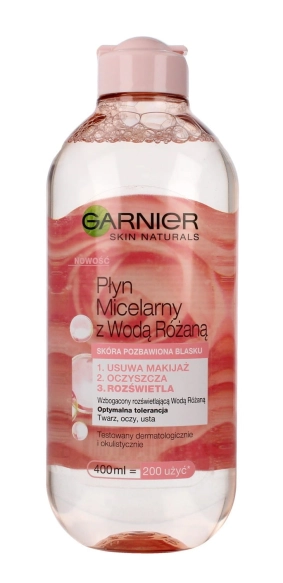 Garnier Skin Naturals Płyn micelarny z Wodą Różaną - cera pozbawiona blasku  400ml
