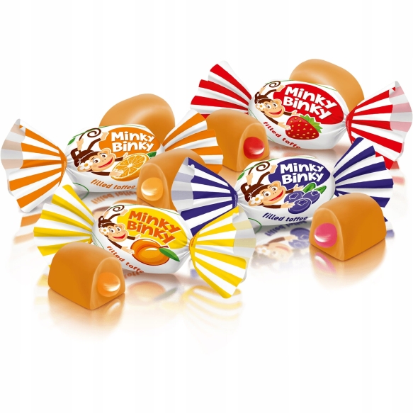 Cukierki Minky Binky Toffi z Nadzieniem z Galaretki, Roshen, 1kg