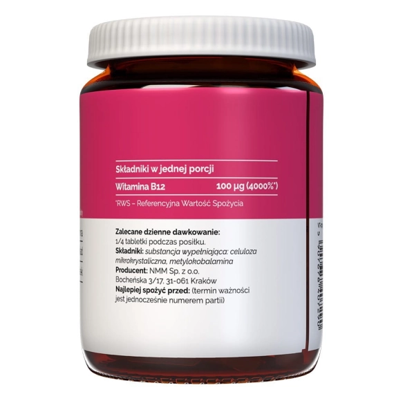 Witamina B12 100 µg, Vitaler’s, 120 tabletek