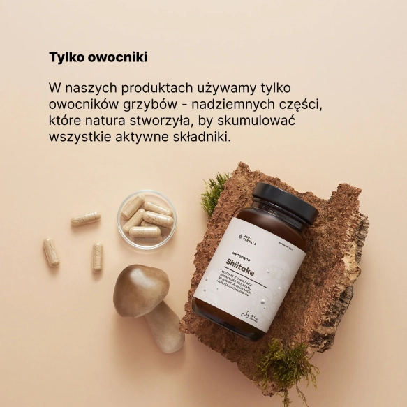 Mycodrop, Shiitake 30:1, 30% beta-glukan, Aura Herbals, 60 kapsułek