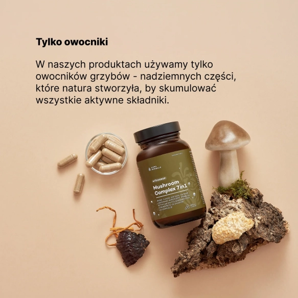 Mycodrop, Mushroom Complex 7 w 1, Aura Herbals, 60 kapsułek