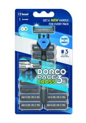 DORCO Maszynka do golenia Pace3 Cross Men 3 ostrza + 12 wymiennych wkładów