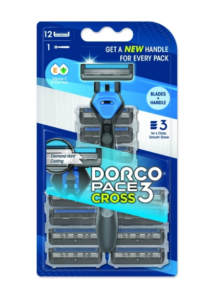 DORCO Maszynka do golenia Pace3 Cross Men 3 ostrza + 12 wymiennych wkładów