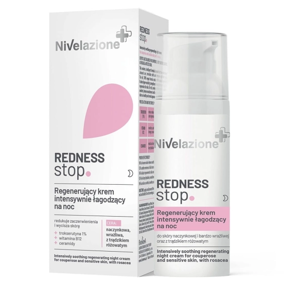 NIVELAZIONE Redness Stop Regenerujący krem intensywnie łagodzący na noc 50 ml