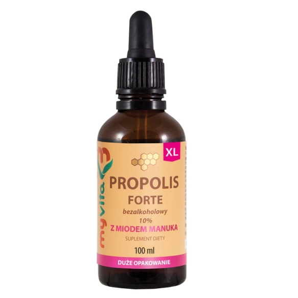 Propolis Non-alcoholic Drops 10% with Manuka Honey, MyVita, 100 ml
