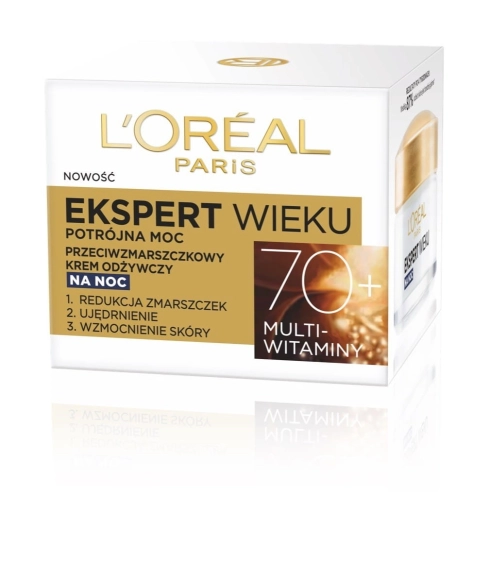 LOREAL Ekspert Wieku 70+ Przeciwzmarszczkowy Krem odżywczy na noc 50 ml