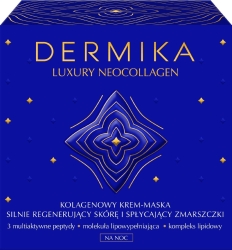 Dermika Luxury Neocollagen Kolagenowy Krem - Maska silnie regenerujący skórę i spłycający zmarszczki na noc  50ml