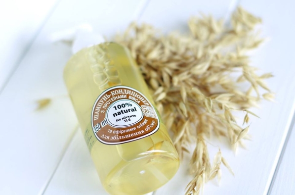 Szampon Zwiększający Objętość Włosów z Proteinami Owsa, 100% Naturalny