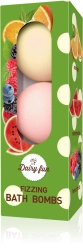 DELIA COSMETICS DAIRY FUN  Musujące kule do kąpieli Orange Watermelon Forest Fruits 3 x 100 g