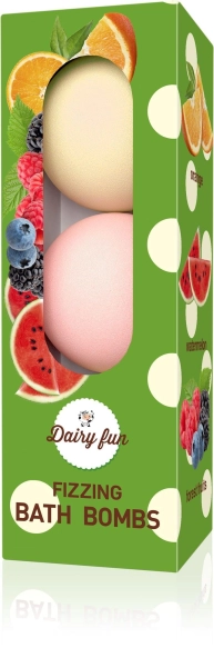 DELIA COSMETICS DAIRY FUN  Musujące kule do kąpieli Orange Watermelon Forest Fruits 3 x 100 g