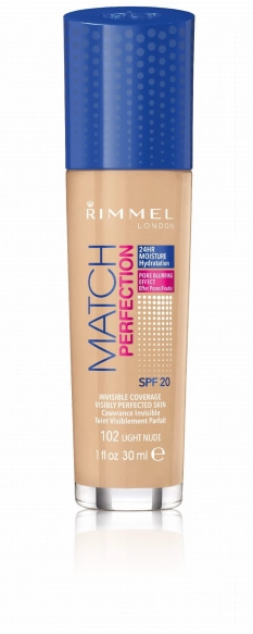 Rimmel Podkład Match Perfection nr 102 light nude  30ml