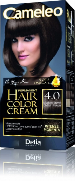 DELIA COSMETICS CAMELEO OMEGA Farba permanentna 4.0 Medium Brown