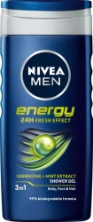 NIVEA MEN Żel pod prysznic 3in1 Energy 24h Fresh Effect 250 ml