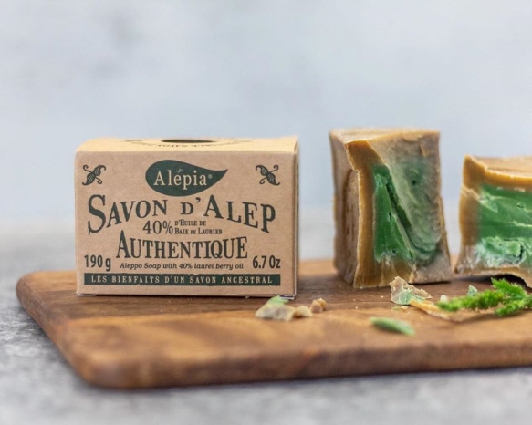 Authentic Aleppo Soap 40% Laurel Oil, Alepia, 200 g