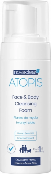 NOVACLEAR Atopis Pianka do mycia twarzy i ciała 150 ml