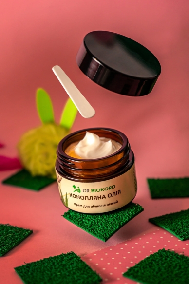 Hemp Night Face Cream, Dr. Biokord, 100% Natural