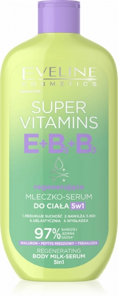 EVELINE Super Vitamins Regenerujące mleczko–serum do ciała 5w1 350 ml