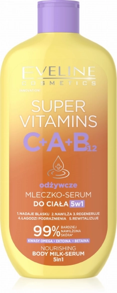 EVELINE Super Vitamins Odżywcze mleczko-serum do ciała 5w1 350 ml