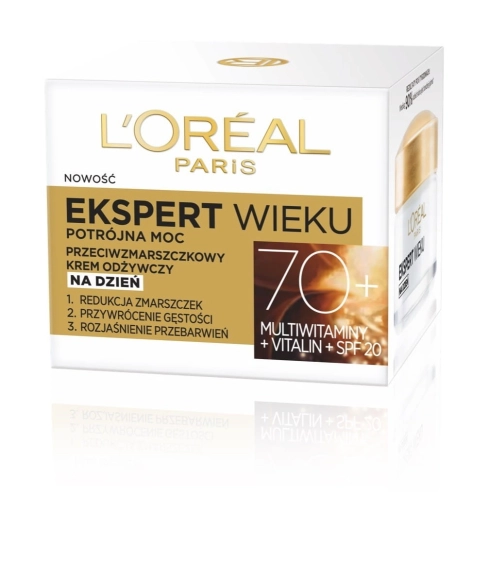 LOREAL Ekspert Wieku 70+ Przeciwzmarszczkowy Krem odżywczy na dzień SPF20 50 ml