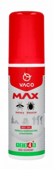 VACO MAX Płyn na komary i kleszcze DEET 30%  80ml