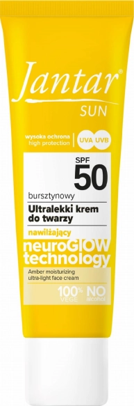 FARMONA Jantar Sun Bursztynowy ultralekki krem nawilżający do twarzy, SPF 50 50 ml
