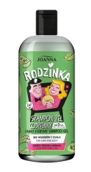 JOANNA Rodzinka Szampon-żel pod prysznic dla całej rodziny 2w1 Aloes i Zielona herbata 400 ml