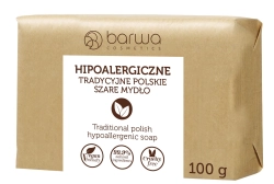 BARWA Hipoalergiczna Szare Mydło tradycyjne polskie w kostce, 100g