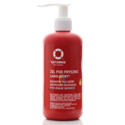 Ratownik Lanolinowy Żel pod prysznic, Dr.Retter, 300 ml