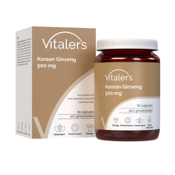 Korean Ginseng (Panax ginseng) 500 mg Vitalers, 60 capsules