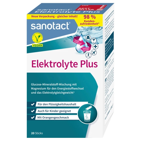 Elektrolyte Plus Sticks, Sanotact 20 saszetek (120 g)