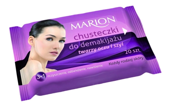 MARION Chusteczki do demakijażu twarzy ,oczu i szyi 20 szt